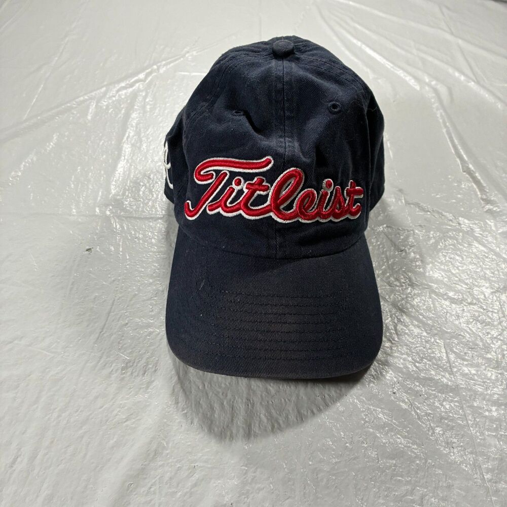 Titleist x '47 Atlanta Braves Navy Blue Golf Strapback Dad Hat Cap Mens MLB